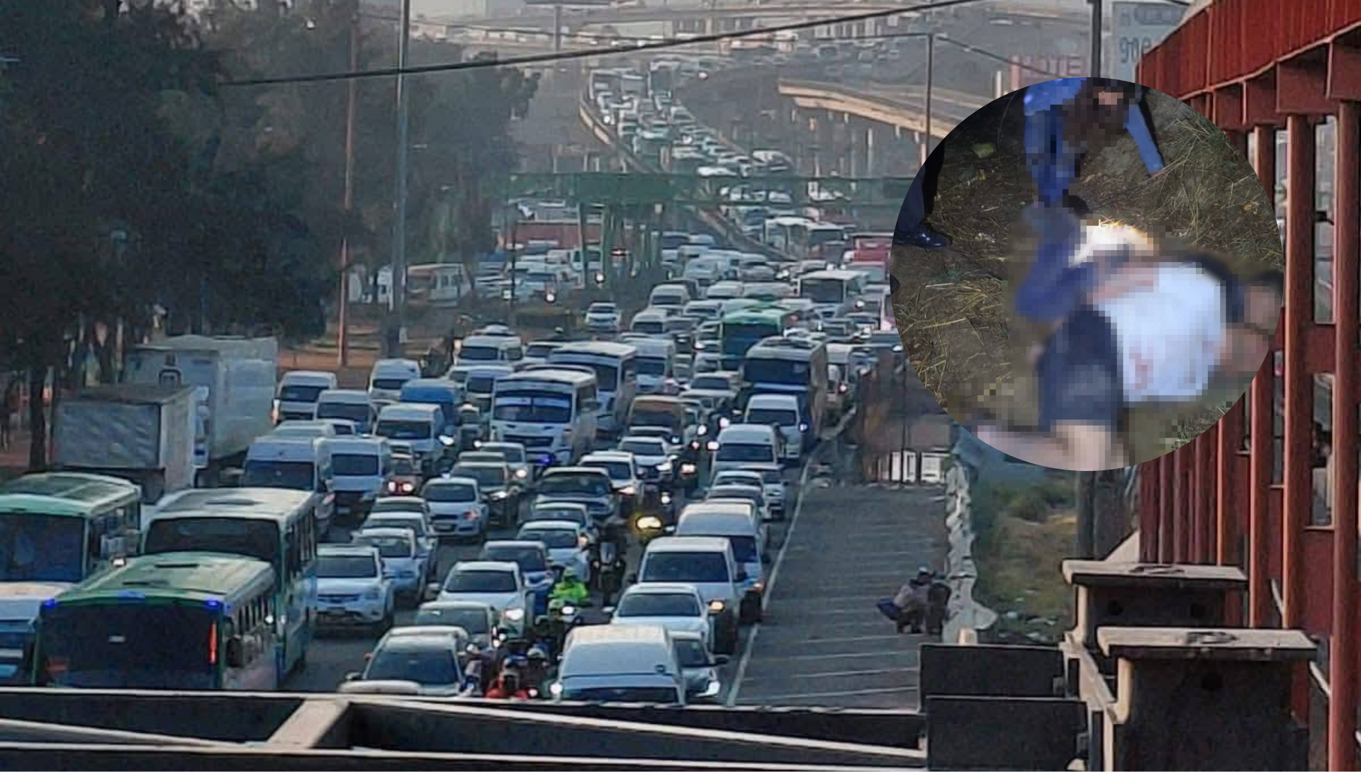 IMÁGENES: Encuentran a tres personas maniatadas sobre la autopista México-Puebla; esto se sabe