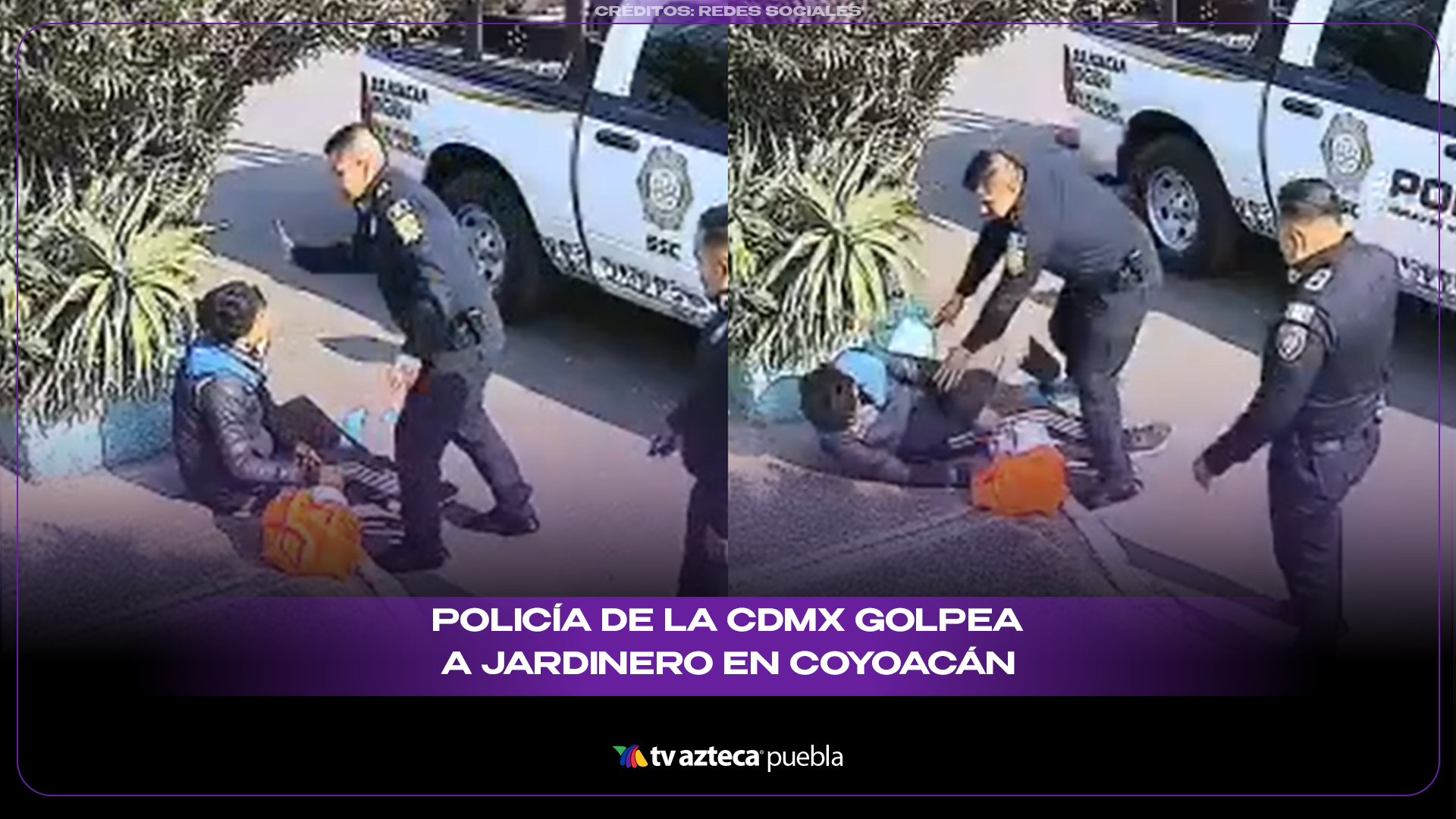 Policía de la CDMX golpea a jardinero en Coyoacán y el caso desata indignación