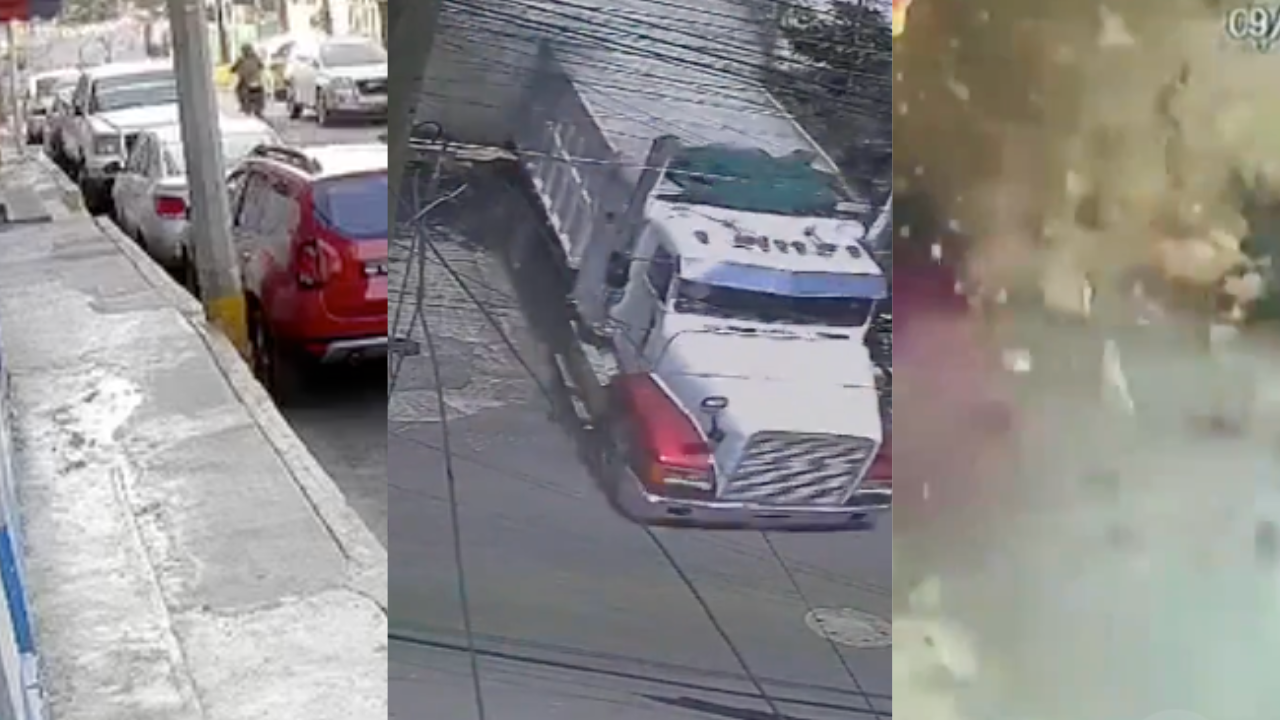 Camión de carga cae sobre casas en Naucalpan y aplasta a mujer; así ocurrió
