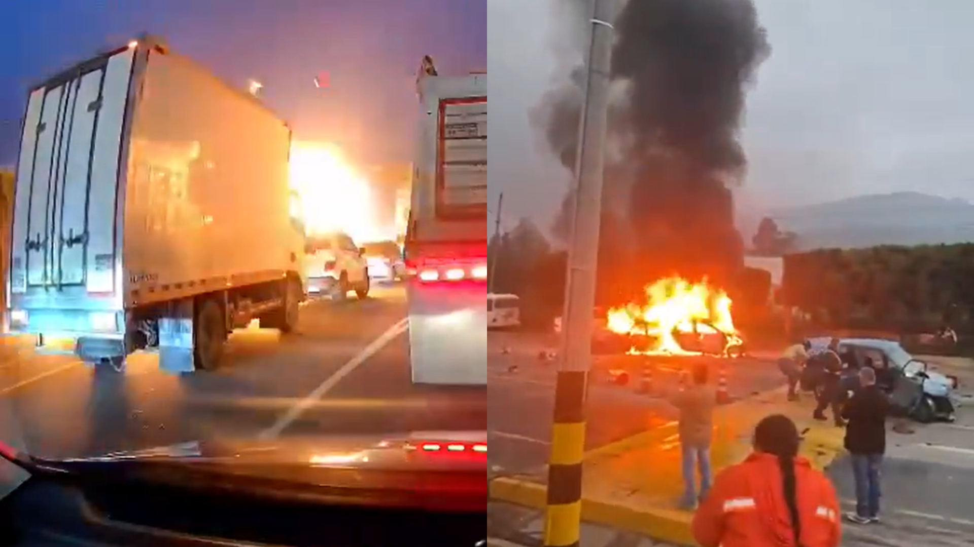 Revelan video del choque y explosión en caseta que dejó saldo mortal en ...