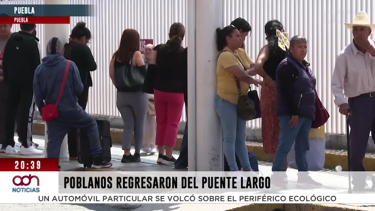 Central de Autobuses de Puebla reporta regreso de viajeros