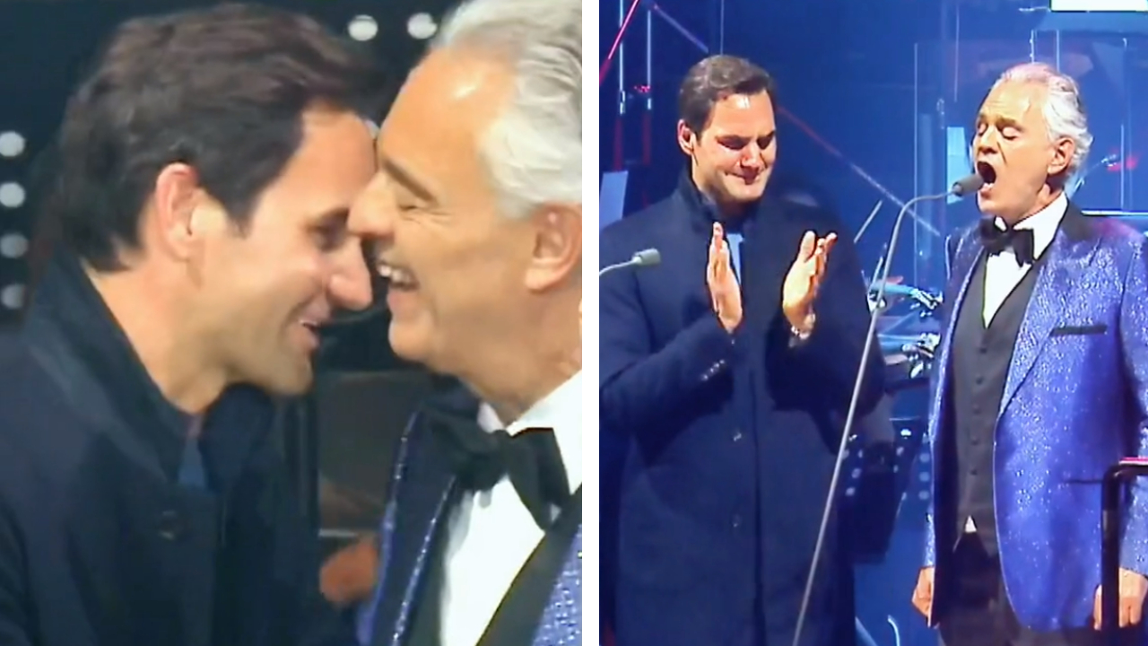 Andrea Bocelli dedica canción a Roger Federer y lo hace llorar ...