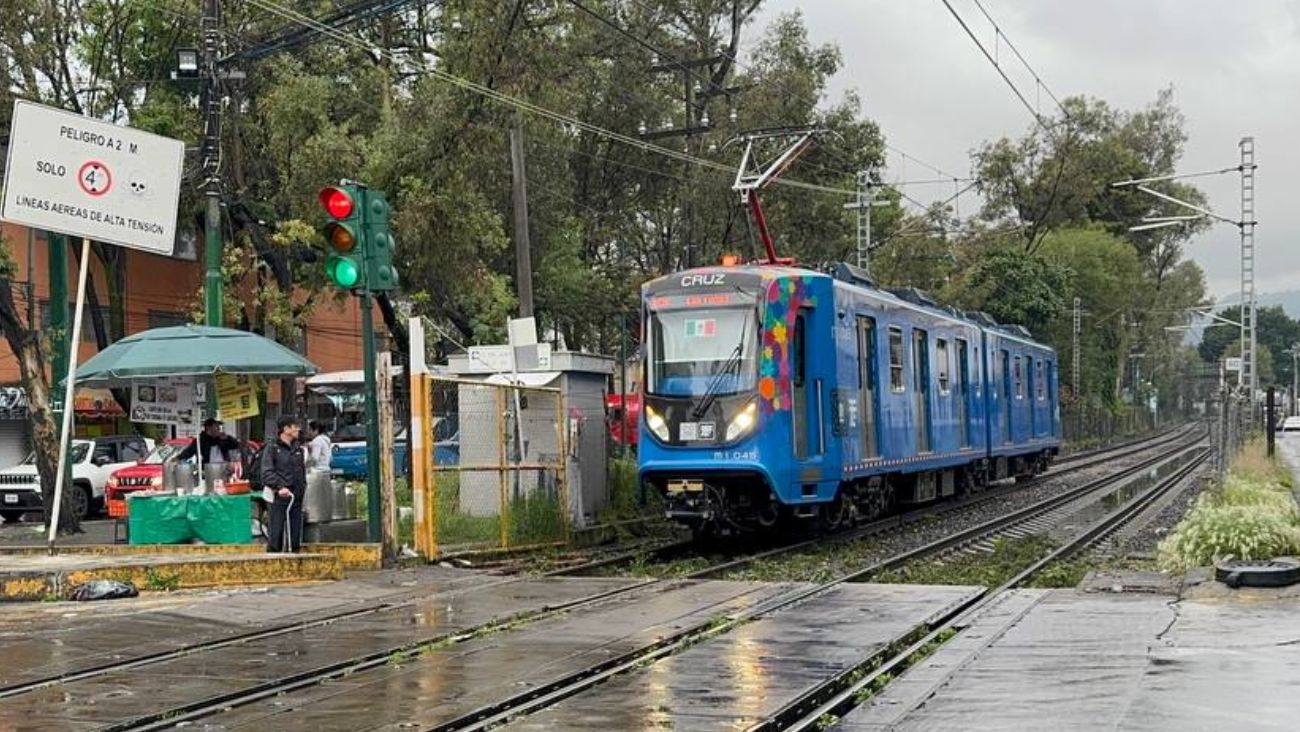 Suspenden servicio en la estación Huipulco del Tren Ligero; hay avance provisional en 2 tramos de la vía