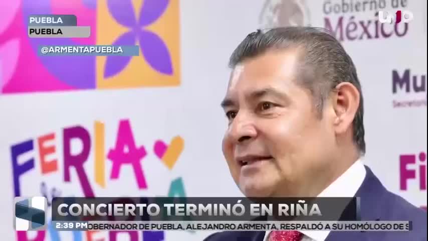 Sigue la desorganización y descontrol total en la Feria de Puebla de Alejandro Armenta: una nueva riña desató pánico durante un concierto en el Teatro del Pueblo