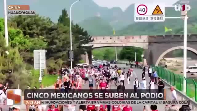 Cinco mexicanos se suben al podio en el maratón de la Gran Muralla China