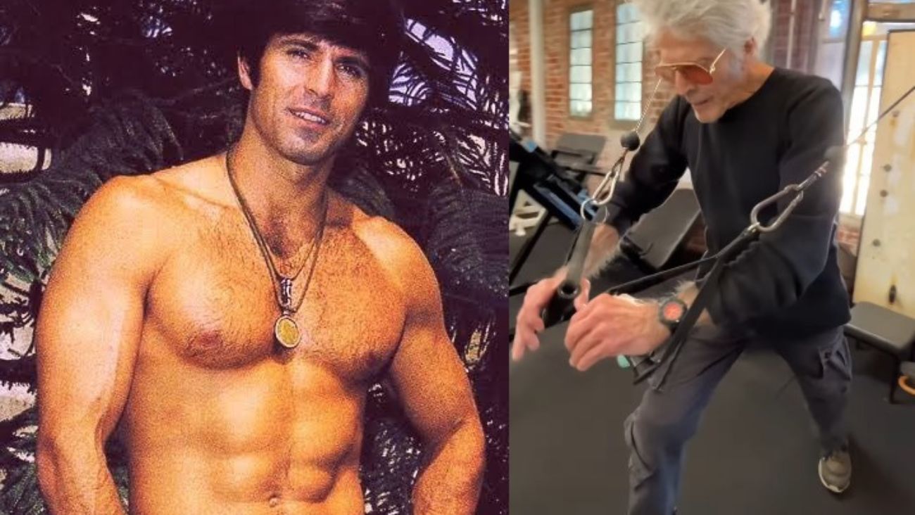Jorge Rivero, galán del cine mexicano y de Hollywood, levanta pesas a sus 88 años