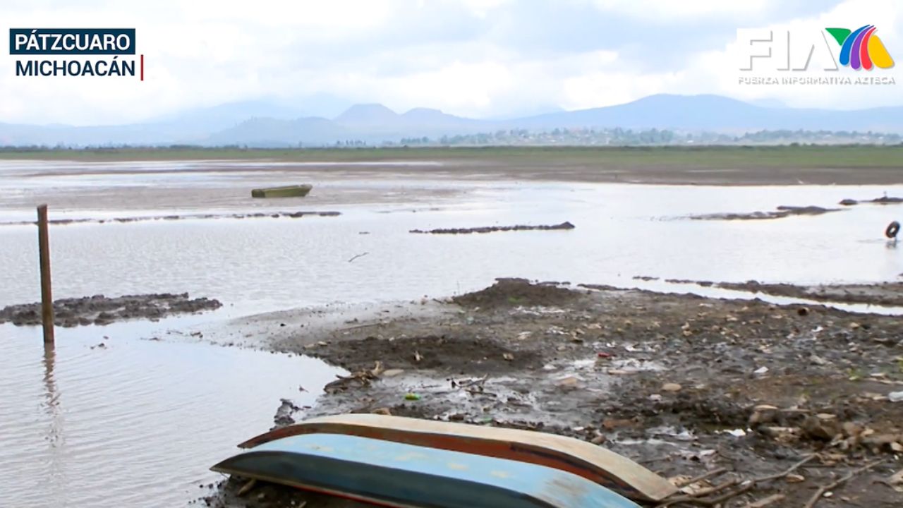 A falta de agua, el Lago de Pátzcuaro está en peligro de desaparición