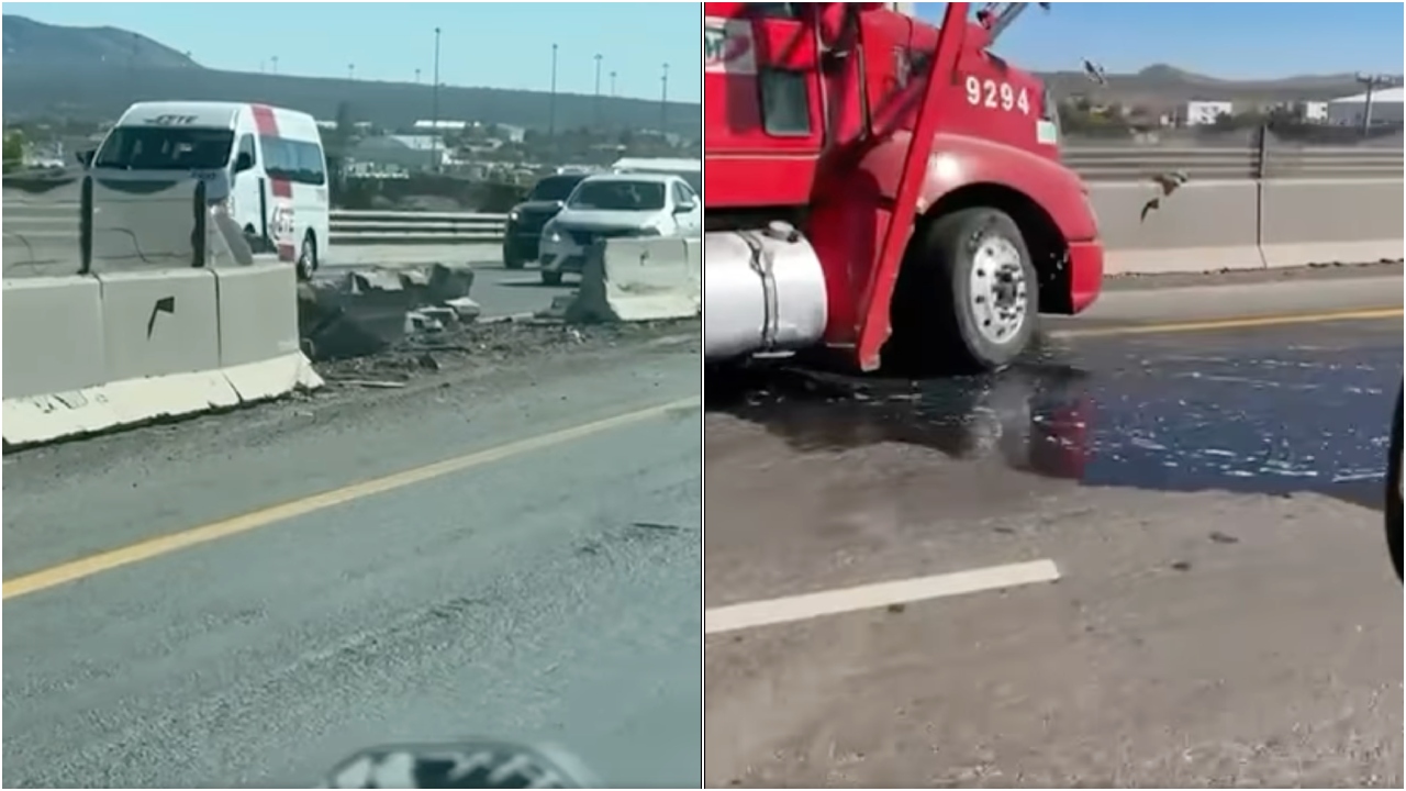 VIDEO: Captan choque contra barrera de contención en la carretera 45 ...