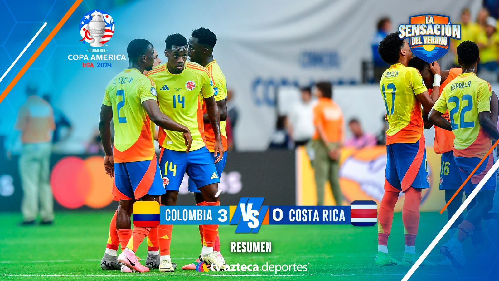 Resumen: Colombia 3-0 Costa Rica | Copa América 2024