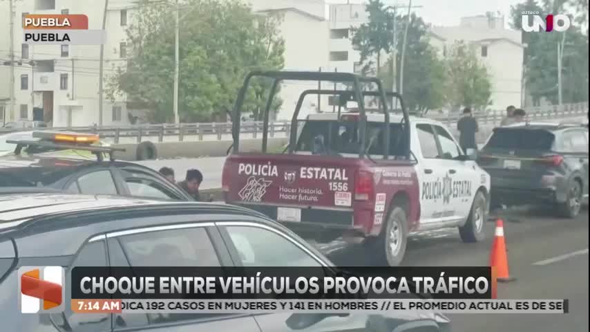 Choque múltiple en Puebla provoca tráfico en autopista México-Puebla