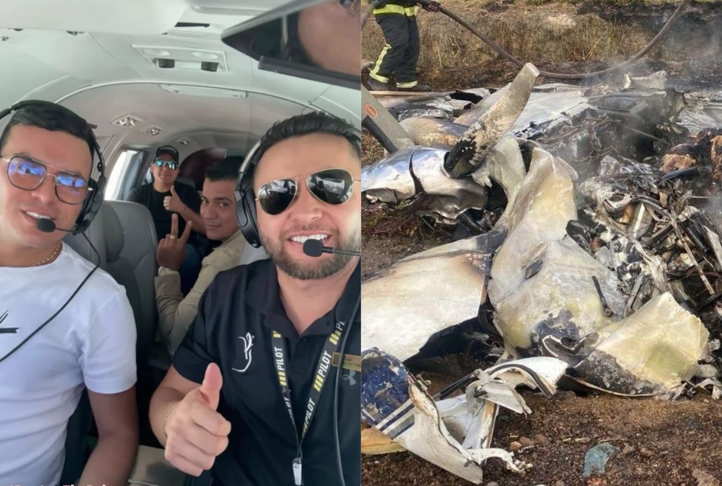 Revelan imágenes del accidente aéreo donde perdió la vida Yeison Jiménez