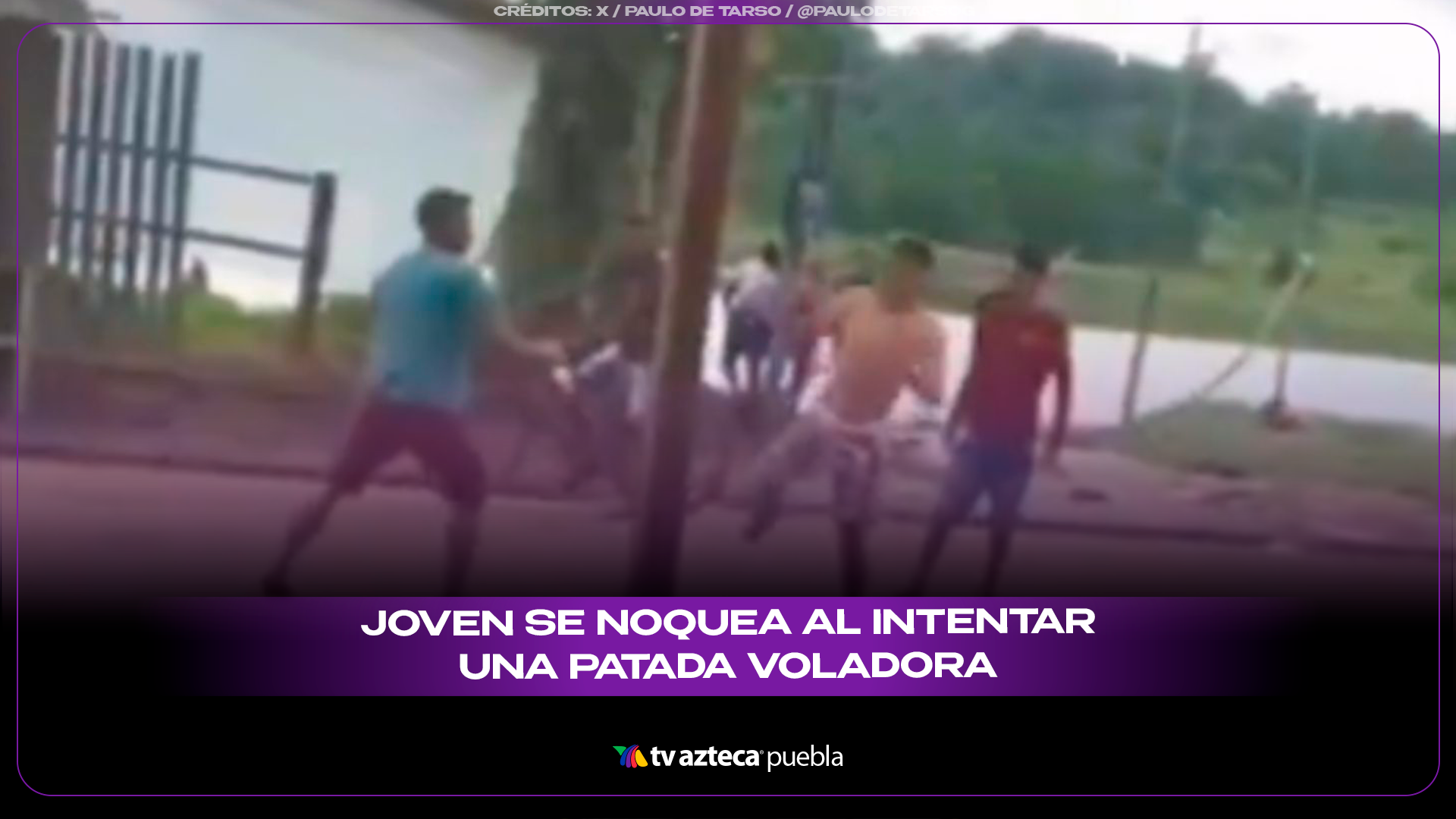 Intenta patada voladora… y se noquea solo en plena pelea callejera.