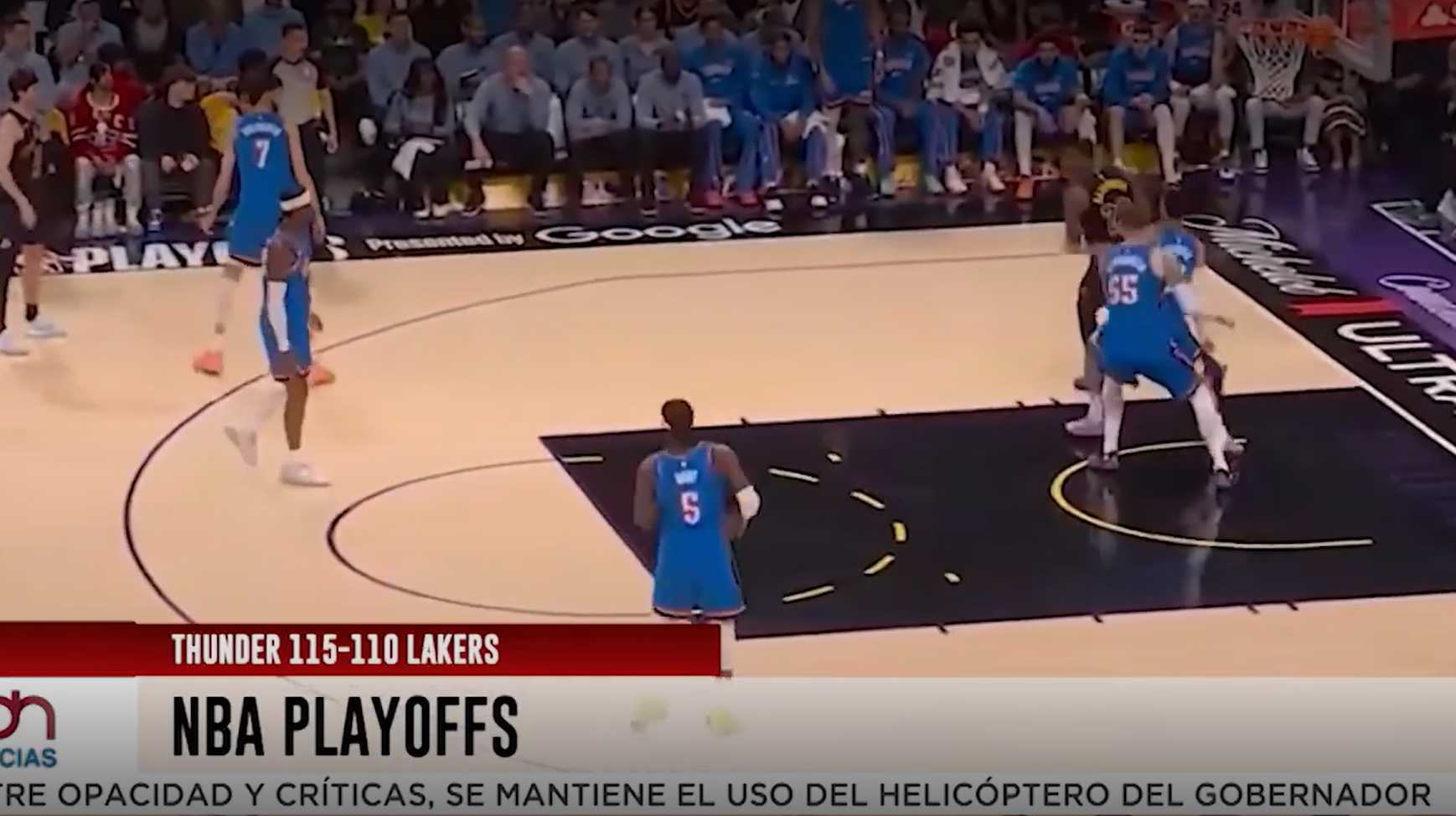 Thunders arrasa con Lakers en Playoffs y asegura su pase a la final de la conferencia
