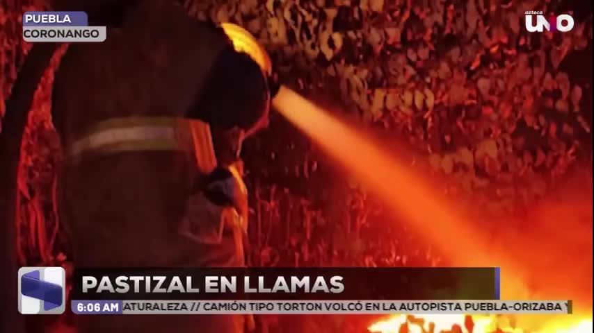 Incendio de pastizal en San Francisco Ocotlán fue controlado sin riesgo de propagación