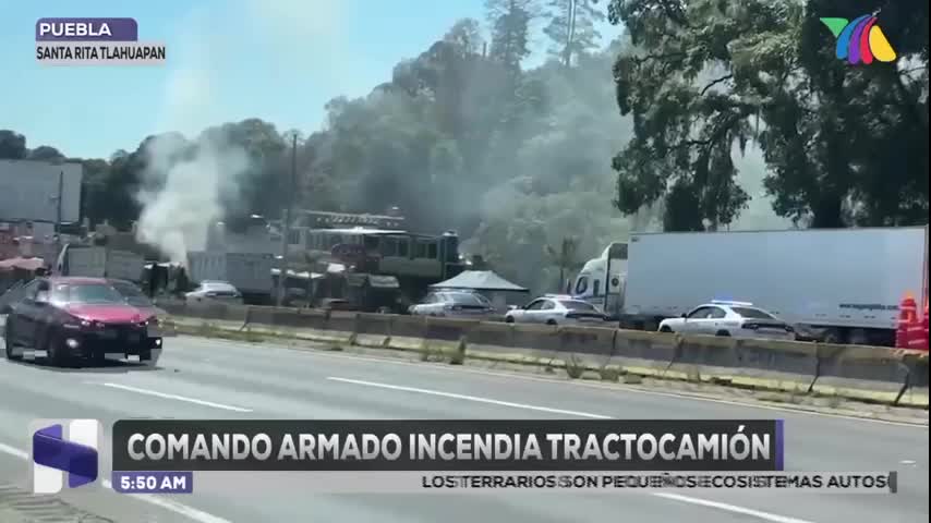 Detonaciones en la autopista México-Puebla provocan caos en Santa Rita Tlahuapan hoy martes