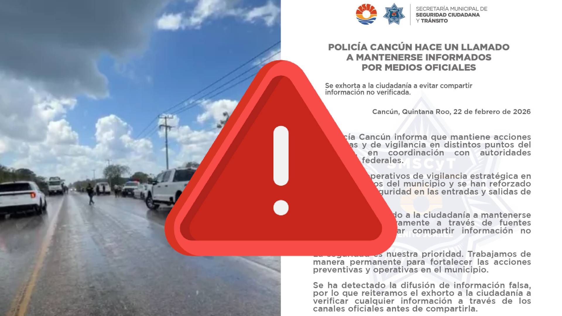 Refuerzan llamado a la calma e información oficial ante operativos en ...