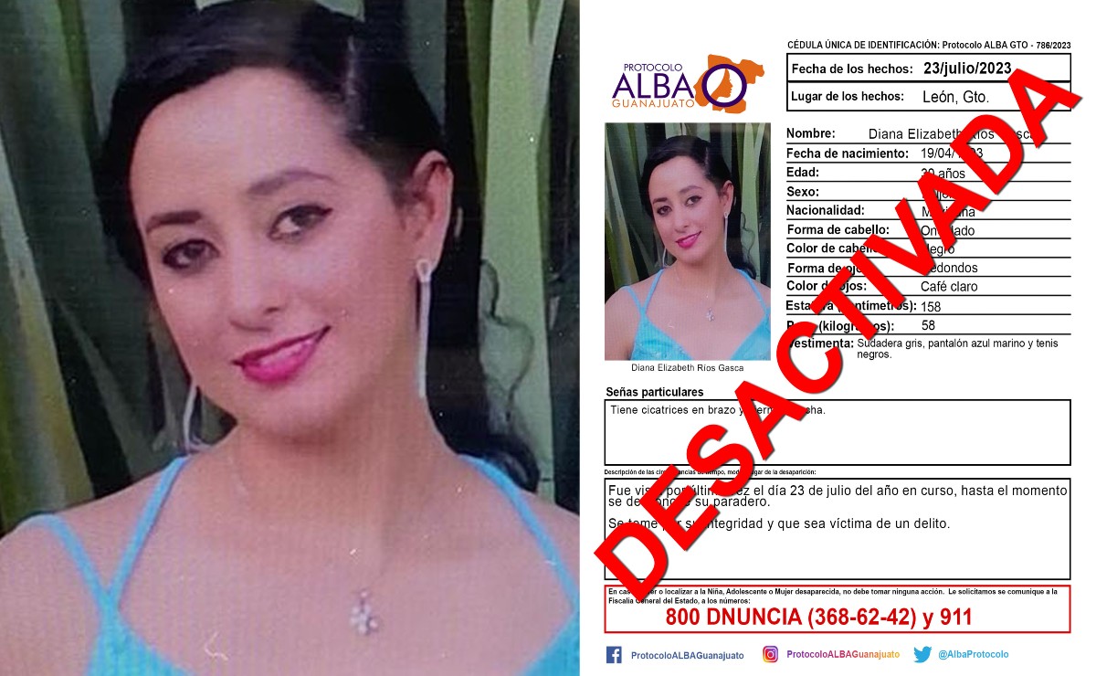 Diana Elizabeth. Enfermera desaparecida en León es encontrada