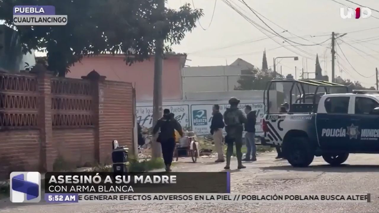 Hombre asesina a su madre con arma blanca en Cuautlancingo