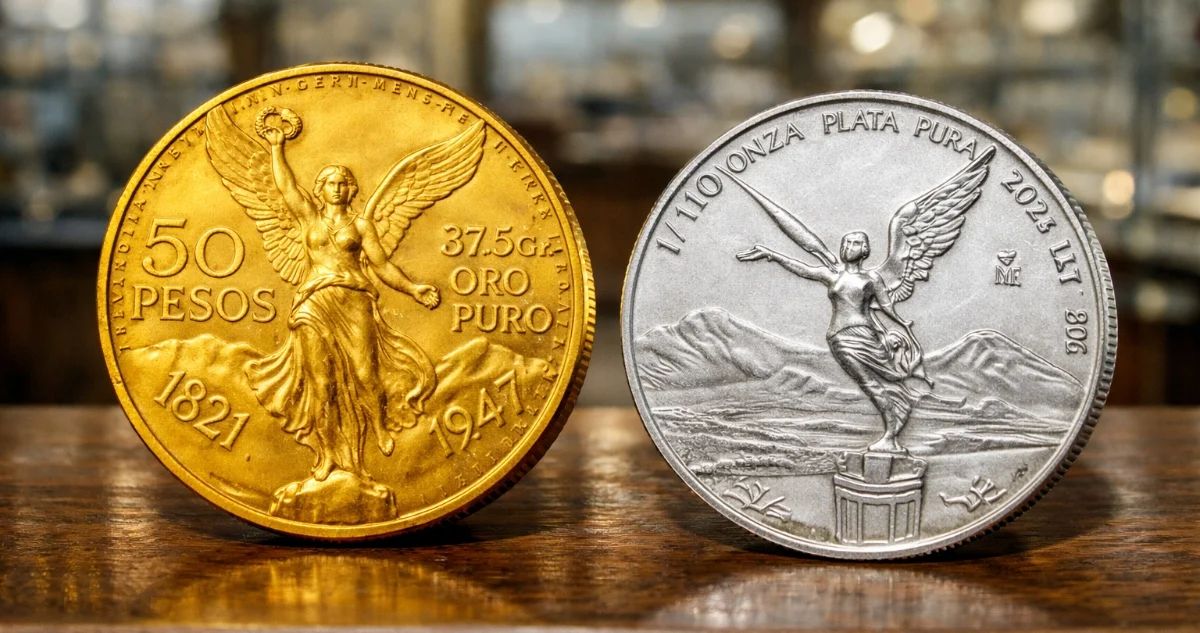 Precio centenario de oro hoy 15 de abril 2026 onza de plata Banxico ...