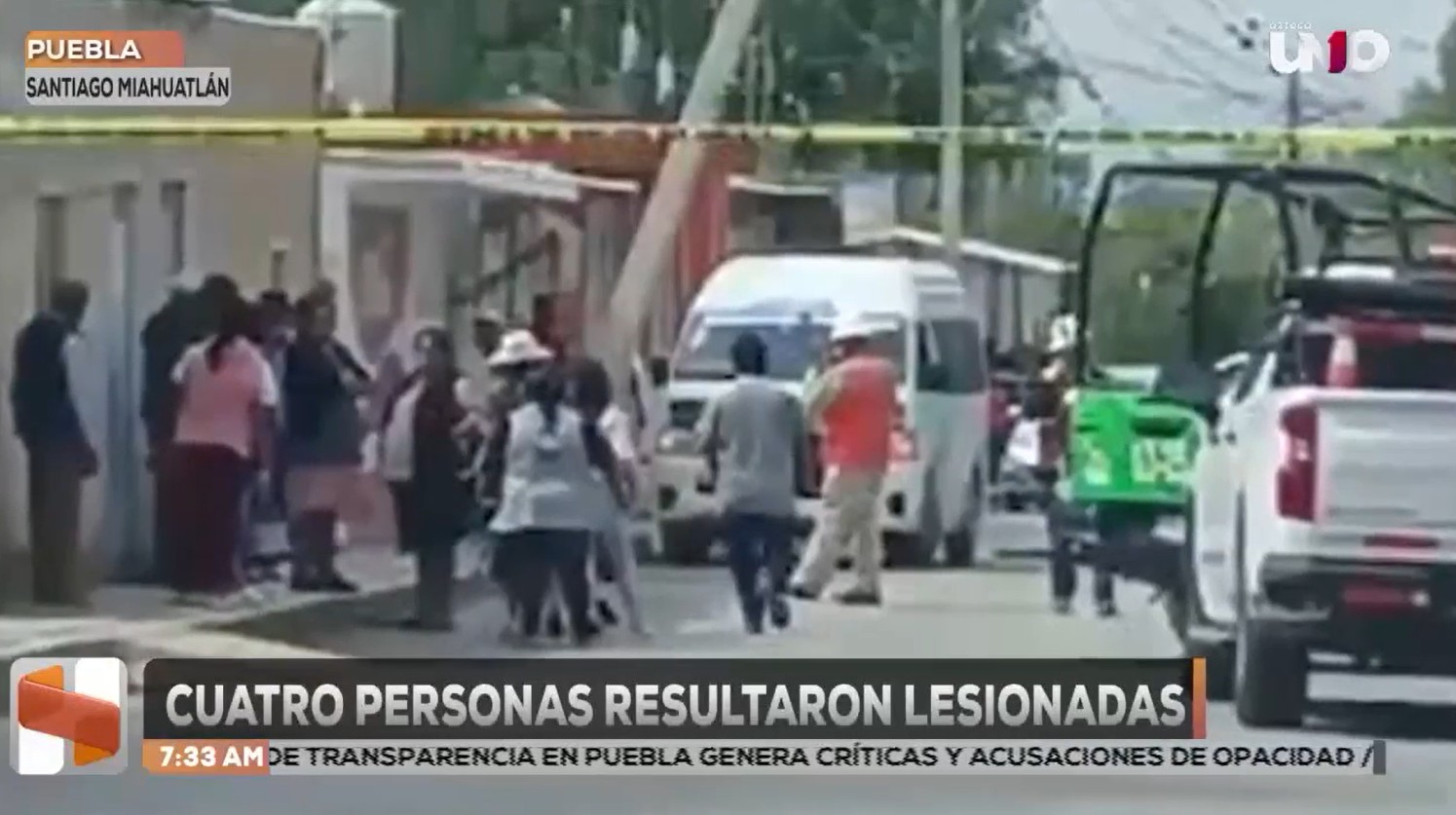 Cuatro personas resultaron lesionadas tras choque en Santiago Miahuatlán