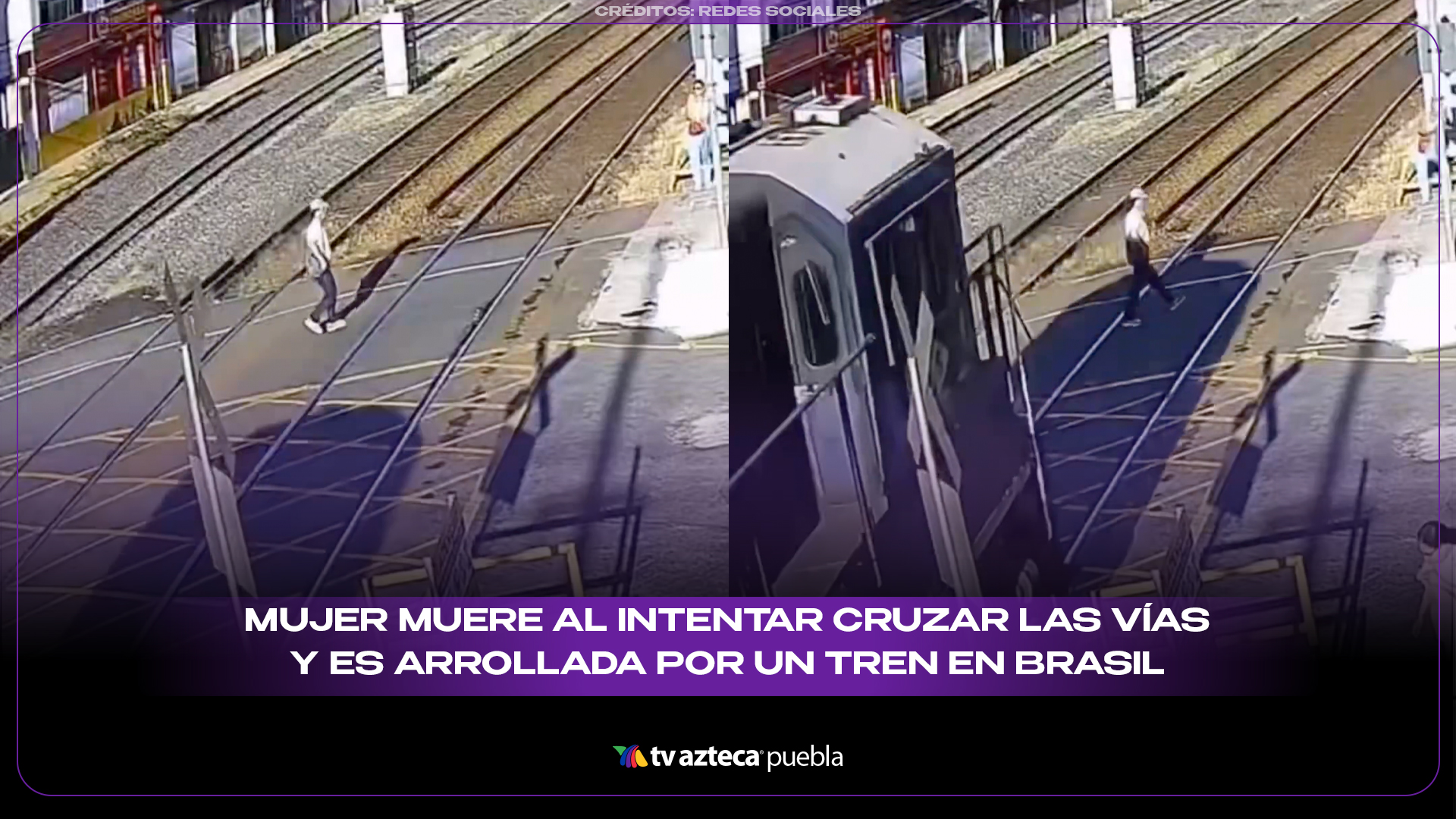 Mujer muere al intentar cruzar las vías y es arrollada por un tren en Brasil