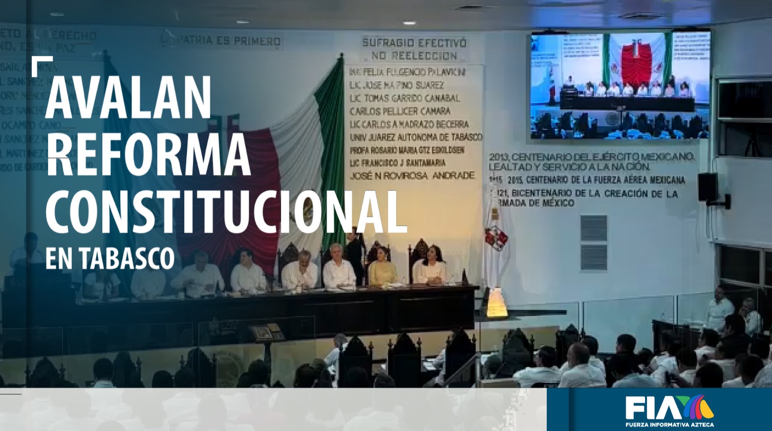Congreso de Tabasco avala la reforma constitucional en material seguridad