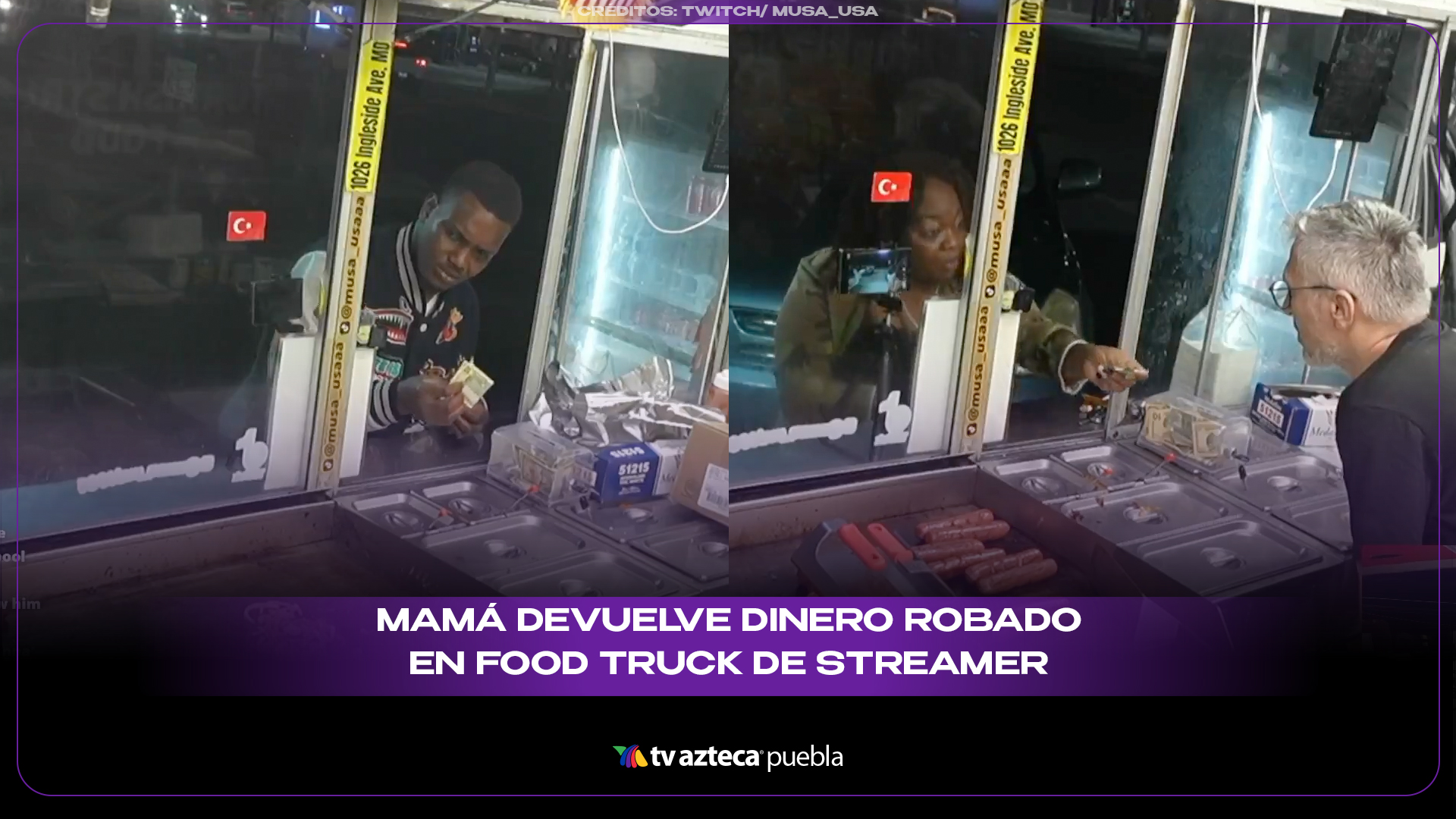 Mamá de ladrón sorprende a streamer al pagar lo robado en su food truck