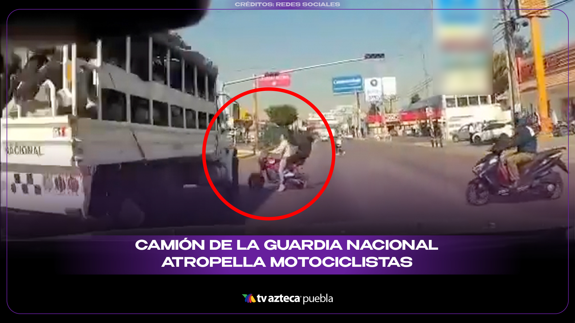 Camión de la Guardia Nacional atropella motociclistas en Ecatepec