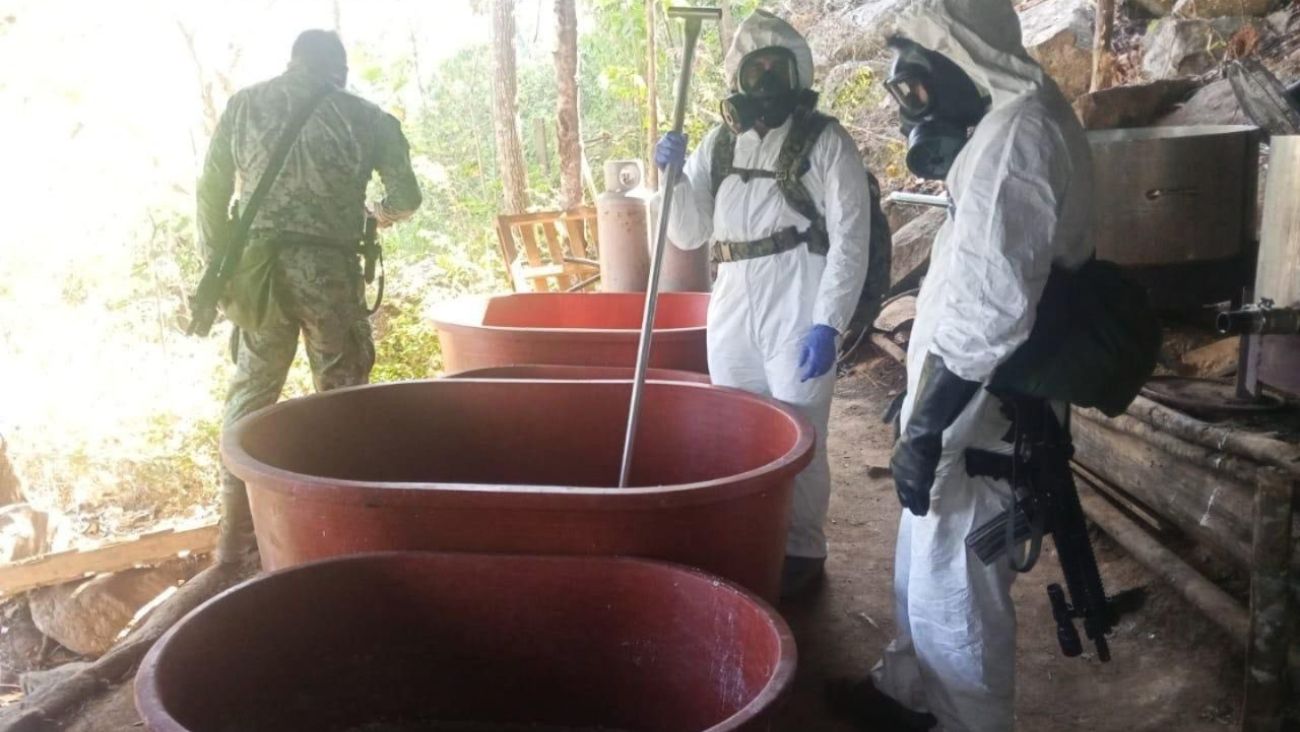 Golpe millonario al crimen: Destruyen narcolaboratorio en Guerrero