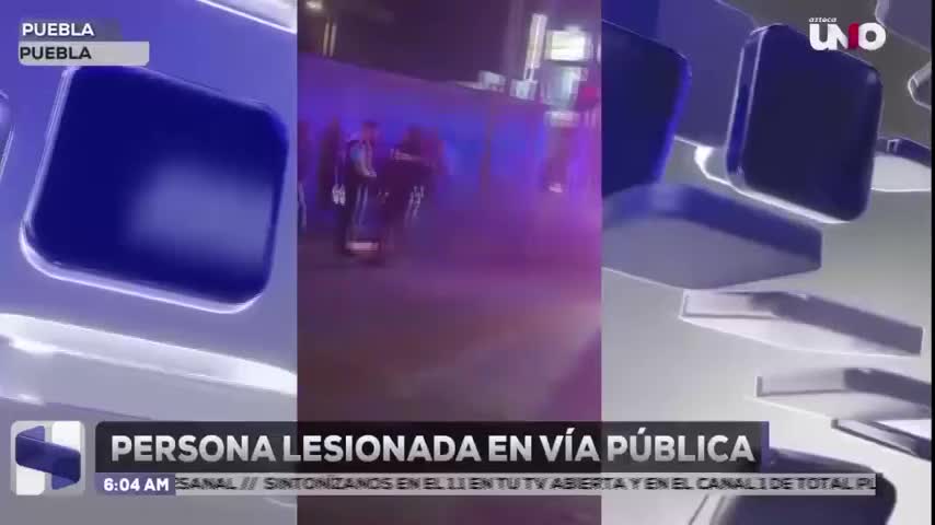 Persona resulta lesionada en vía pública de Puebla; así ocurrió