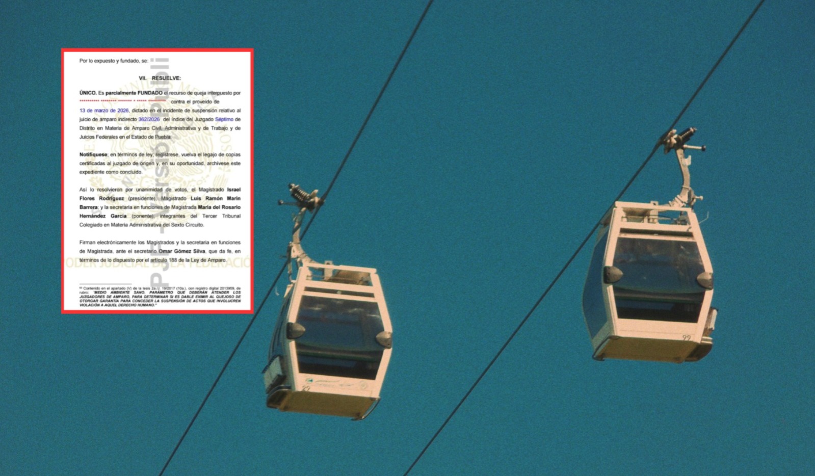 Detienen ecocidio de Alejandro Armenta: Tribunal concede suspensión temporal de obras del cablebús en Puebla