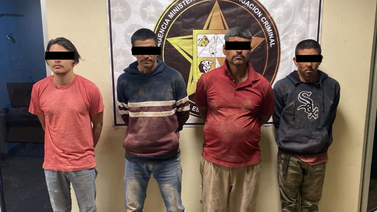 Balacera termina en detención de cuatro hombres aseguramiento de armas