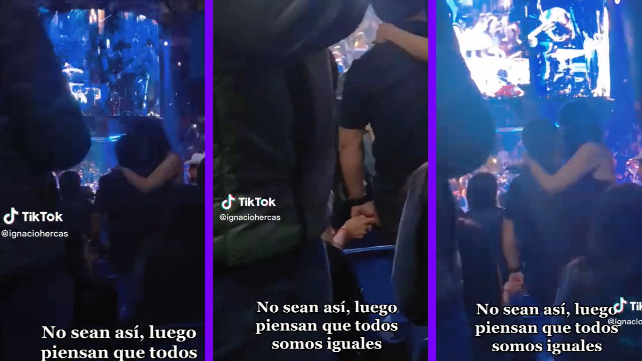 VIDEO Captan a hombre siendo infiel en un concierto de Alfredo Olivas