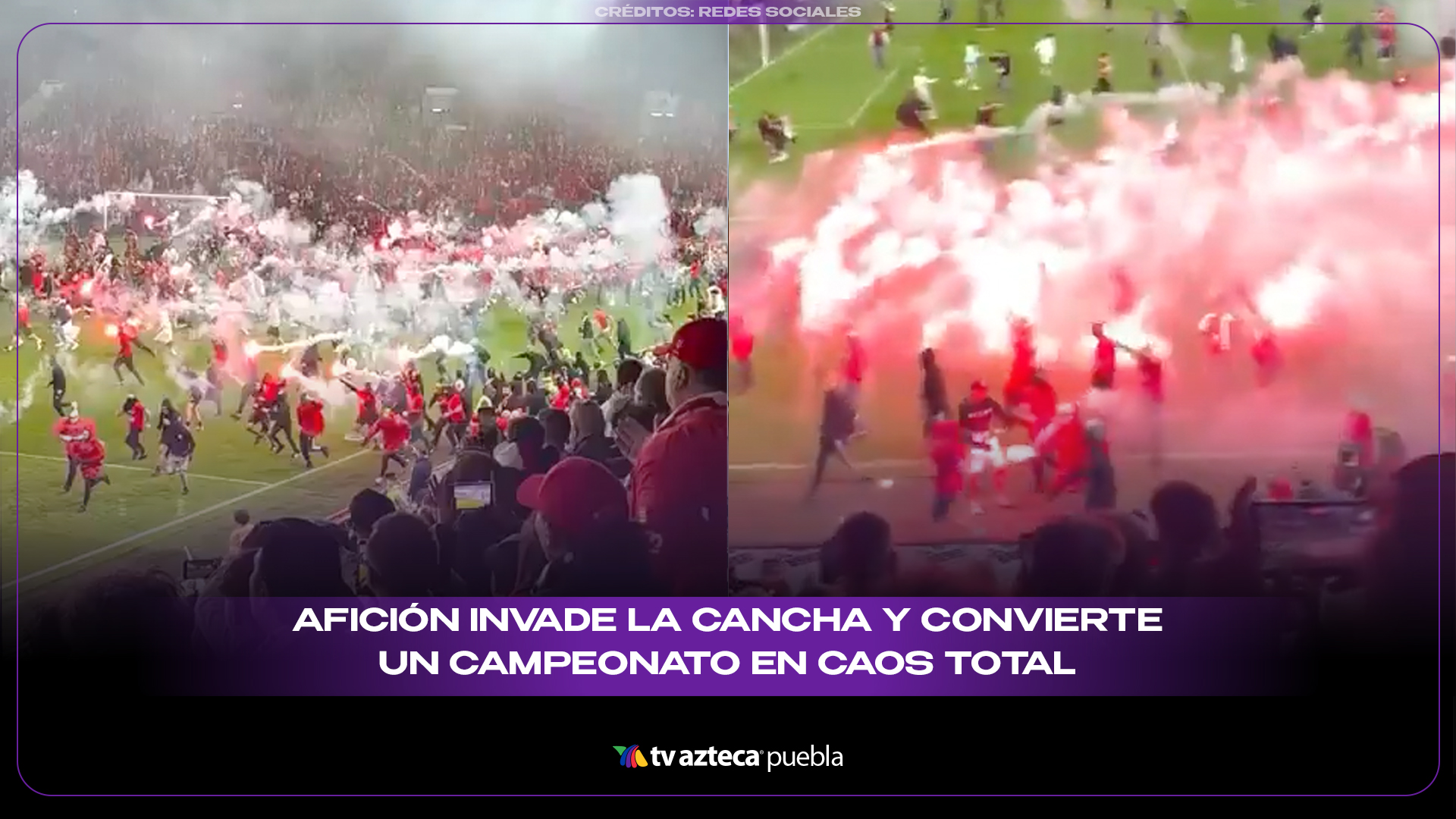 Afición invade la cancha y convierte un campeonato en caos total