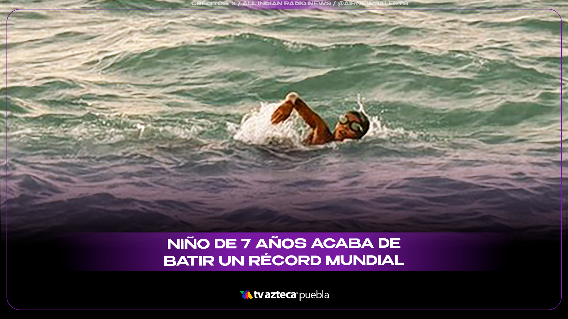 Niño Ishank de 7 años cruza el Estrecho de Palk y hace historia en la natación mundial.