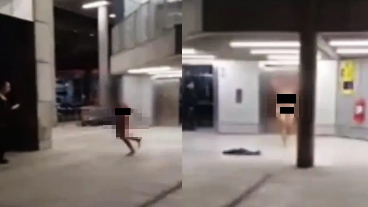 Chile: Mujer desnuda ataca a pasajeros en aeropuerto