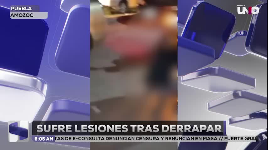 Hombre resulta lesionado tras accidente en Amozoc