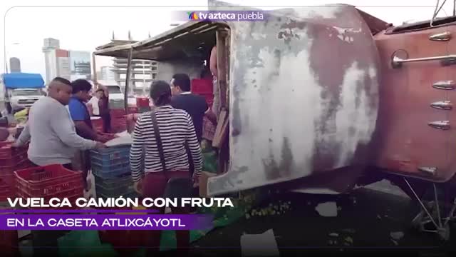 Así se ve la caseta de Atlixco tras la aparatosa volcadura de este sábado; esto fue lo que la provocó