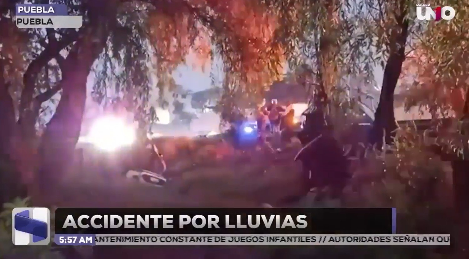 Se registró accidente por lluvias en la México-Puebla: vehículos terminan cerca del río Acotzala