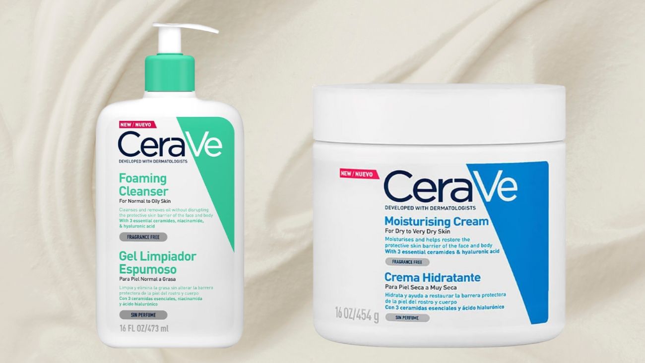 ¡Adiós arrugas! Cerave remata crema y gel limpiador con ceramidas y ácido hialurónico al 50% en Amazon