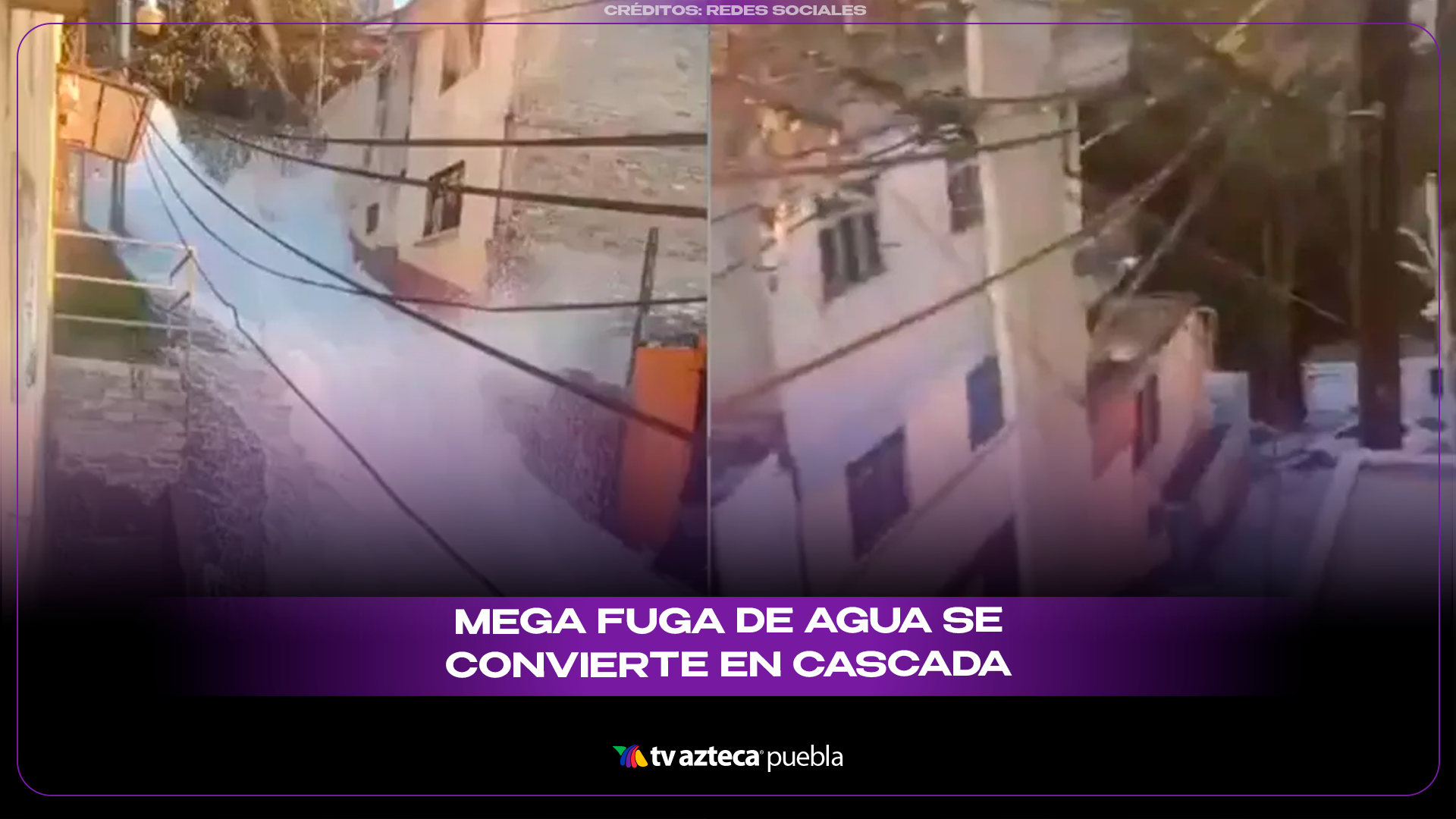 Fuga de agua se convierte en “cascada” en Álvaro Obregón.