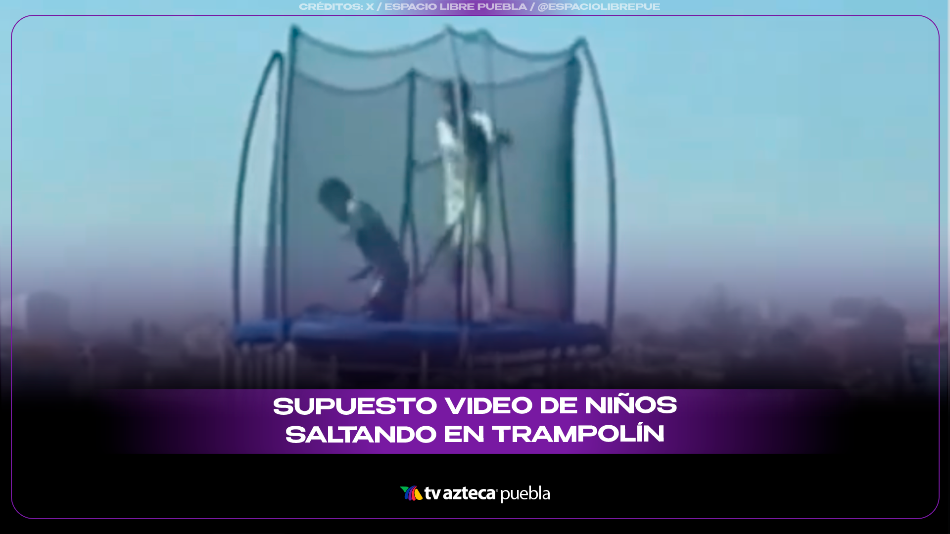 Video viral de niños en trampolín sobre camioneta sería creado con IA.