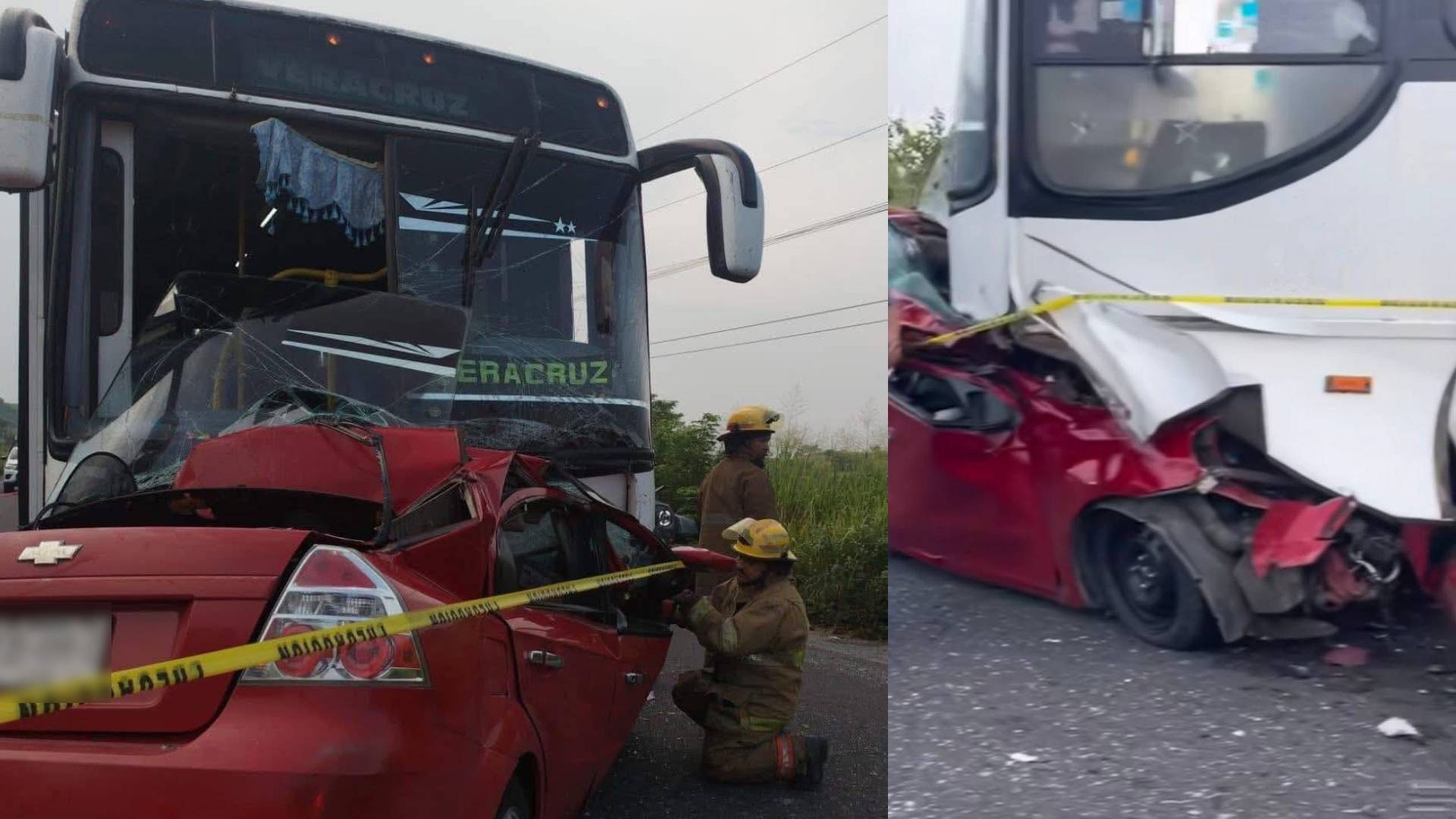 Fuerte accidente en carretera de Veracruz deja 5 muertos