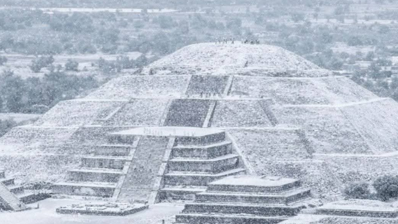 Así fue la granizada que pintó de blanco Teotihuacán: ¿a qué se debió