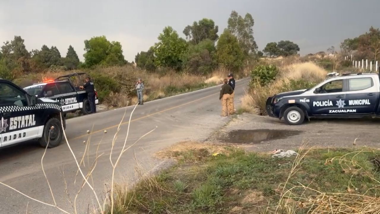 Localizan presuntos restos humanos sobre la carretera San Diego Metepec-Zacualpan en Tlaxcala hoy; así pasó