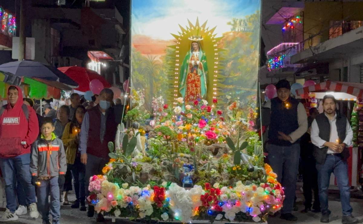 Virgen de Guadalupe; habitantes de Poza Rica celebran pese a bajas  temperaturas, image size:1200x740
