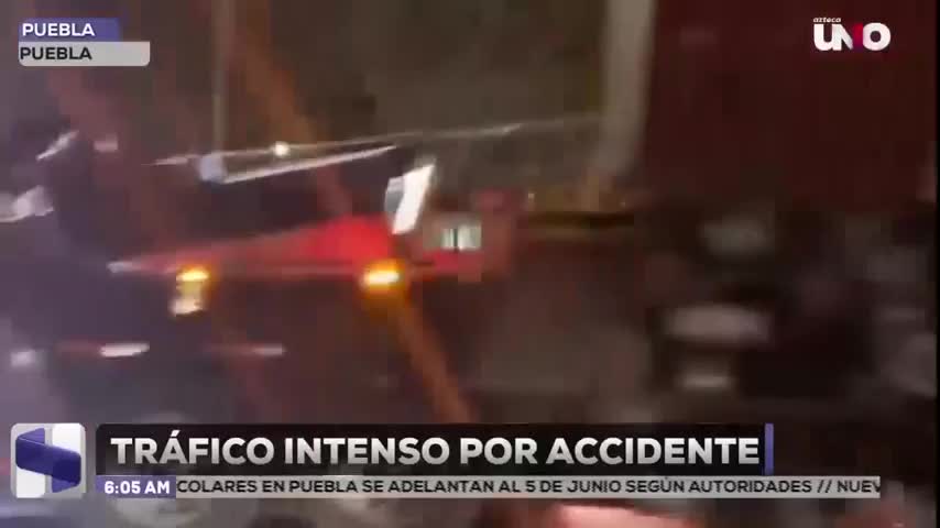 Se registró tráfico intenso por accidente en la autopista México-Puebla