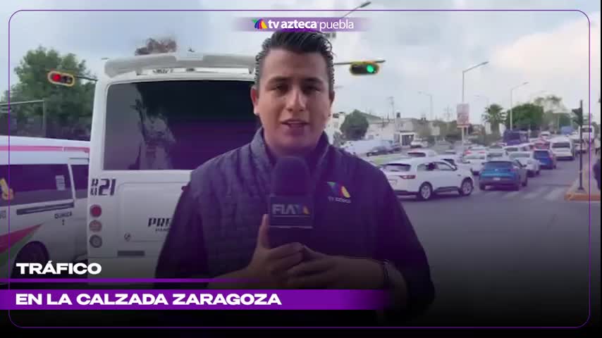 Reportan alta carga vehicular sobre la Calzada Ignacio Zaragoza en Puebla hoy: Caos rumbo a Los Fuertes