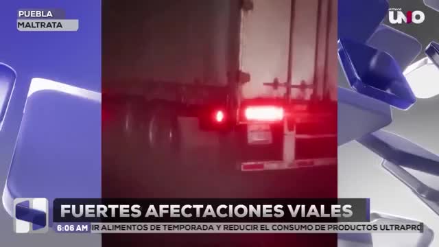 Afectaciones viales en la autopista Puebla-Ciudad Mendoza