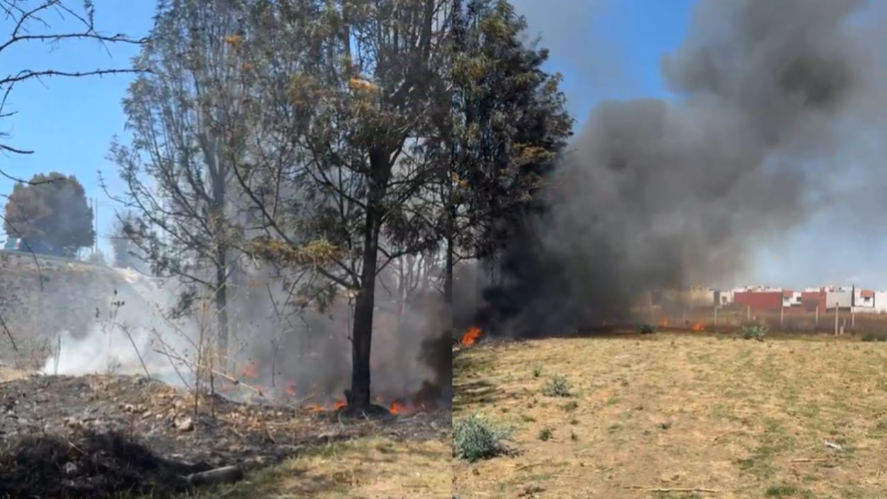 Reportan intenso incendio cerca del Periférico Ecológico de Puebla hoy: Humo y tráfico en Cuautlancingo